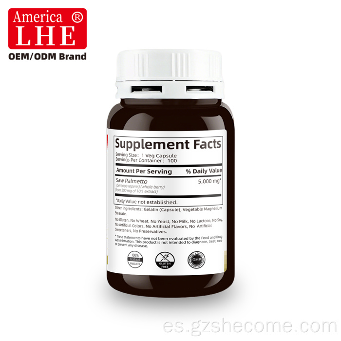 Shecome Saw Palmetto Cápsulas Próstata Salud Urinaria